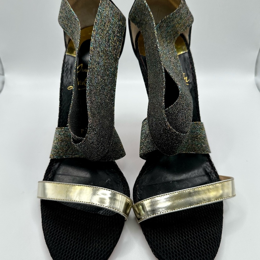 **SOLD** Authentic Christian Louboutin Elastagram 100 Specchio/Veau Heels